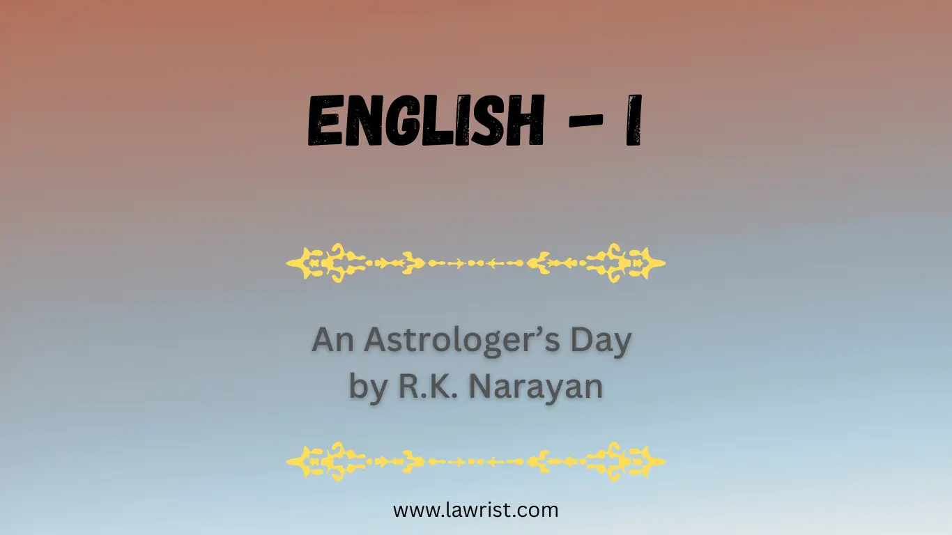 Short Story: An Astrologer’s Day by R.K. Narayan